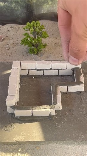 Building 🏡 the perfect foundation for my tiny house #miniature #diy