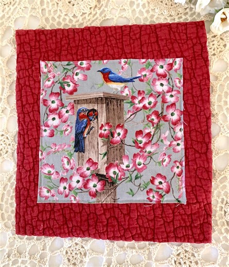 Vintage Quilt Applique DIY Sewing Project Upcycled Recycled Patchwork Cutter Quilt Bird Quilt Block - Etsy
