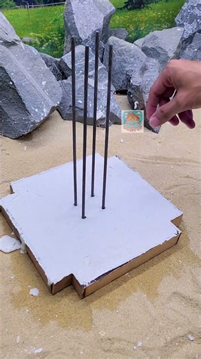 Impossible Square Column Mini House 🤯🏠 #satisfying #diy #minisatisfying