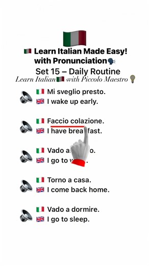 🇮🇹 Learn Italian Made Easy! with Pronunciation🗣️ 🇮🇹 #LearnItalianMadeEasy #LearnItalian #ItalianForBeginners #ItalianLanguage #SpeakItalian #EasyItalian #LanguageLearning #StudyItalian #DailyItalian #ItalianReels #fblifestyle | Piccolo Maestro