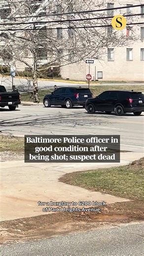 A Baltimore Police officer is in stable condition after being shot Tuesday during a standoff that left the suspect dead, authorities said. According to Baltimore Police Department Commissioner Richard Worley, officers were called out to the 6200 block of Park Heights Avenue for reports of a burglary in progress. He said that when the officers arrived, a suspect inside the home opened fire in their direction. The officers took cover after one of them was shot in the leg. During the standoff, one 