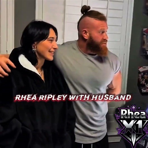 Rhea Ripley with husband #rhearipley #enjoy #husband