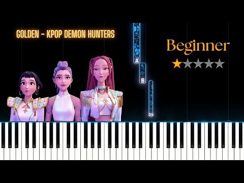 Golden – KPop Demon Hunters | Easy Piano Tutorial for Beginners