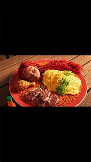 The princess who sleeps on food #food #freeprompt #omelet #princess #ai