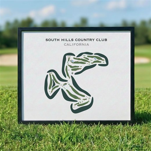 South Hills Country Club, CA | Golf Course Map, Golf Map, Golfer Gift for Him, Scorecard Layout, Golfer Boyfriend Gift, Art Print Decor - Etsy