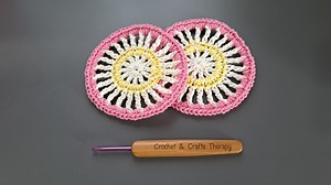 22K views · 184 reactions | Crochet Doily Coaster Tutorial Easy For Beginners | Crochet & Crafts Therapy | Facebook