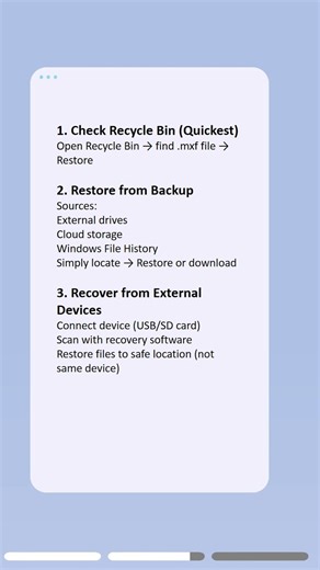 Recover lost or deleted MXF files quickly and safely. #mxf #datarecovery