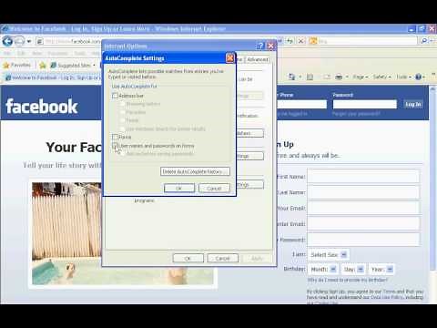 Internet Explorer Delete Stored User Names and Passwords