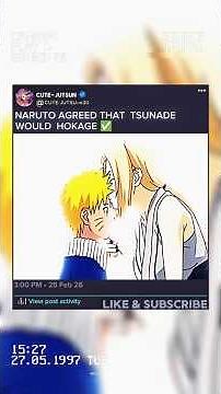 NARUTO AGREED THAT TSUNADE WOULD HOKAGE ✅
