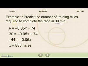 Algebra 2 2.4 Modeling Linear Data