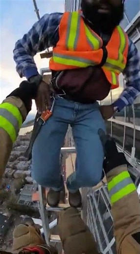 Firefighter's Daring Ladder Rescue!
