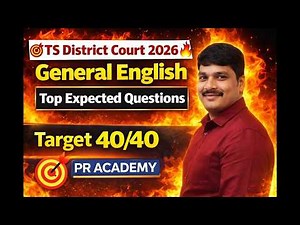 🚀 Target 40/40 in General English! | TS District Court 2026 | Daily Live Practice Test 🎯