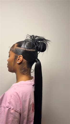 DolledByMyy on Instagram: "💞 Super Sleek & Neat 💞 - New ponytail and bun look 🥰🔥 ( No Edge Control ) - All hair textures are welcome when booking also !! - Book ahead of time for all events coming up especially holidays ❤️ - Hair classes are going on right now 🥳 - Bring a new look for a discounted price 🩷 #explorepage #viral #love #instagram #instagood"