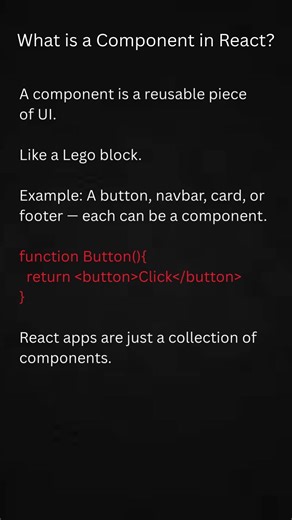What is a Component in React?