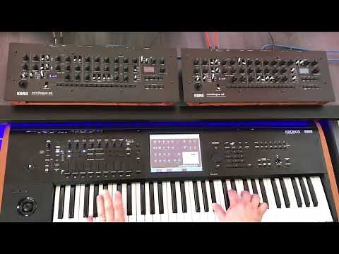 2 x KORG minilogue xd module - 8-voice polyphony in poly chain mode!