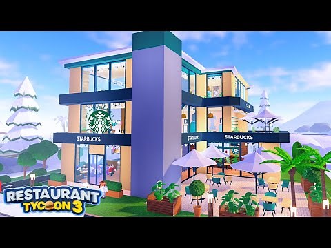 Restaurant Tycoon 3 | FANCY Starbucks Exterior Build (Tutorial) | Roblox