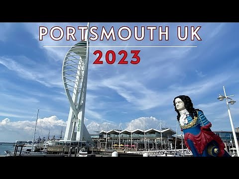 Portsmouth UK 4k. Southsea Beach & Castle, Portsmouth Harbour 2023.