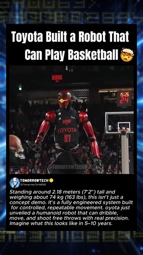 This Toyota Robot Shoots PERFECT Basketball Shots🤯🤖🏀#technology #robot #basketball