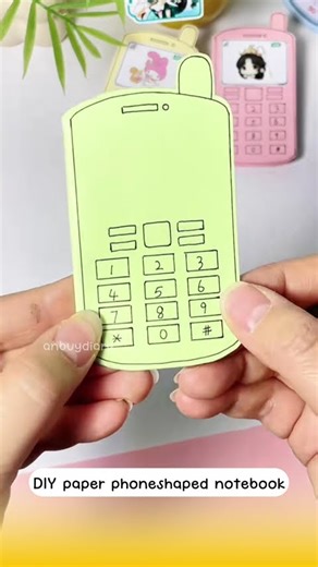 DIY paper phoneshaped notebook