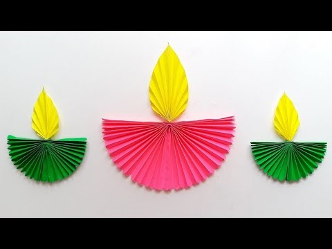 Easy Paper Diya Craft | DIY Diwali Decoration Idea | Simple Paper Diya Making for Kids