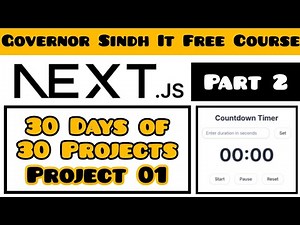 Countdown Timer Project in Next.js | Next.js Tutorial for Beginners