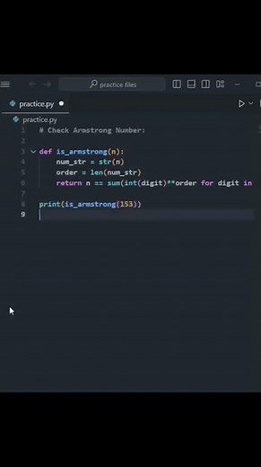 Check Armstrong Number | #python #pythonprogramming#coding#learnpython #pythonforbeginners