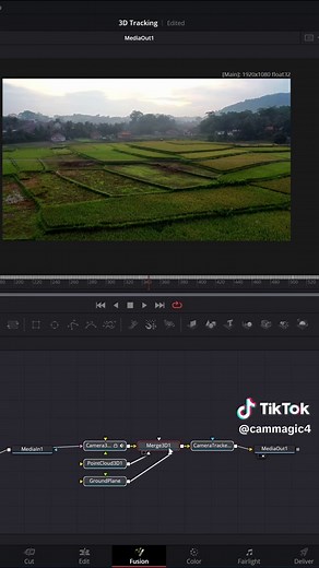 3D Camera Tracker in fusion Davinci Resolve #fusion #davinciresolve #Tips #trick