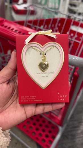 New Valentine’s Day 14k dipped necklace’s ✨ Currently 30% off! Link in bio to shop🎯🛒 #targetstyle #stockingstuffer #valentinesdaygift #newattarget #targetshopper