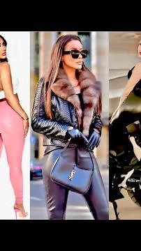 Fabulous metallic colours latex & leather leggings pants ideas #trending #leatherleggings #looks