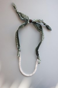 White Jade Bandana Necklace - Etsy