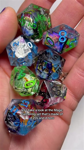 Colorful Handmade Dice for TTRPG Games