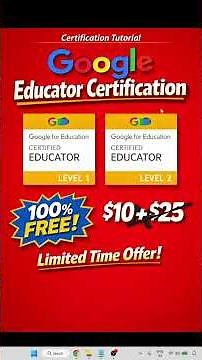 100% FREE Google Educator Certification Level 1 & 2 | Save $35 ($10+$25) #googlecertification #free