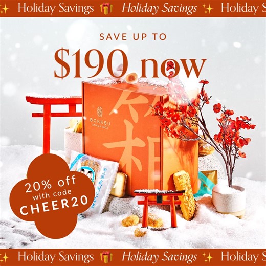 132 reactions | Experience Japan's festive flavors this holiday season! Unwrap 20+ authentic Japanese treats delivered to your door monthly. From mochi to matcha, savor the taste of tradition. Save 20% on annual subscriptions with code CHEER20. Give the gift of culinary adventure or treat yourself to a year of delicious discoveries. | Bokksu | Facebook
