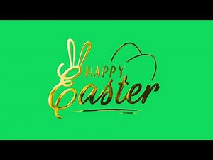 Happy Easter Animation Green Screen Effect | Free Text Overlay | Global Kreators