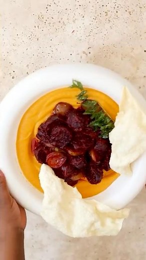 Beetroot vindaloo with butternut purée #recipe #vegetarian