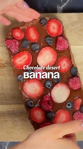 Homemade Chocolate with Berries! Best ever Snack with Banana #recipe