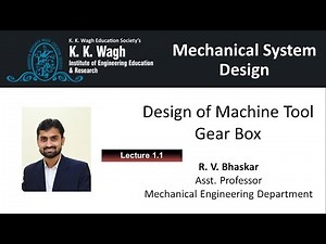 Lecture 1.1 Multi Speed Gear Box Design