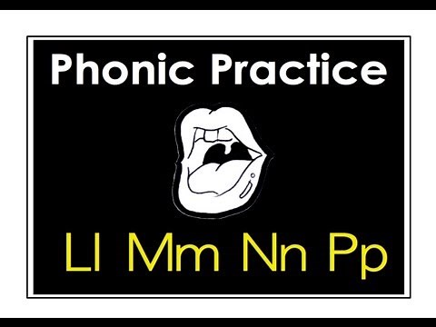 Ll, Mm, Nn, Pp - English Phonic Practice. English Letters Pronunciation