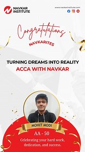 🎉 Another remarkable achievement! Congratulations to Mohit Modi for making his mark in the ACCA journey! 🚀 #successwithnavkar #accajourney #studentsuccess #navkarinstitute | Navkar Institute