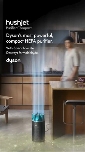 Introducing the new Dyson HushJet™ Purifier. Powerful, compact, and engineered to purify your space, quietly. | Dyson
