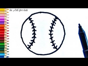 How to Draw a Baseball - Easy and Fast
