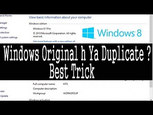 How to find windows original or duplicate