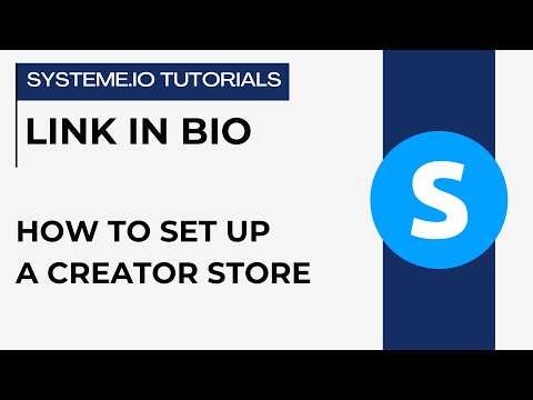 How to set up a creator store | systeme.io tutorials