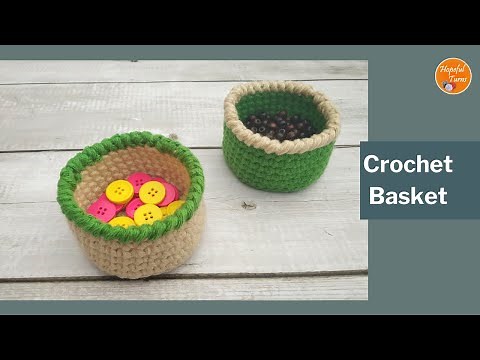 Easy Crochet Mini Basket for Beginners | Miniature Crochet Easter cups \\ Quick easter gift basket