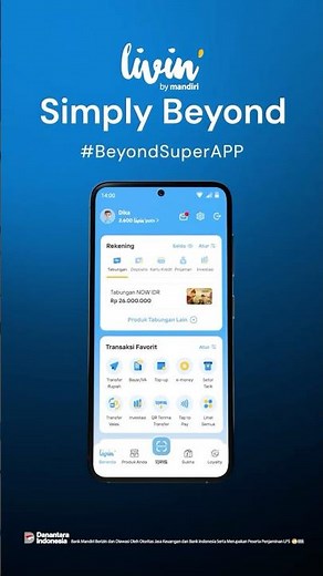 Bayar makin simpel pakai fitur QRIS Tap di tampilan baru Livin’ by Mandiri