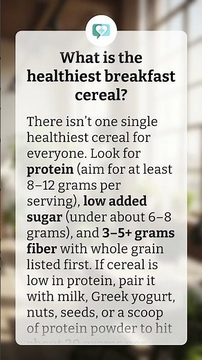 What is the healthiest breakfast cereal?