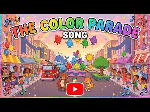 **The Color Parade 🌈🎨 | Bright & Fun Colors Song for Kids | Learn Colors Through Music**