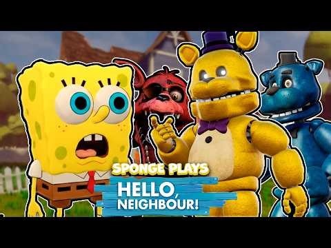 SpongeBob plays - HELLO NEIGHBOR Fredbear Mod Compilation