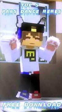 TOP 5 PAWS DANCE MEMES | SAD CAT MINECRAFT ANIMATIONS