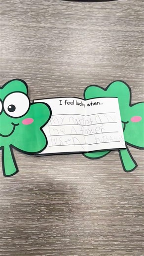 🍀 4-Leaf Clover Writing Activity for Kids